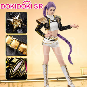 【Size S-3XL】DokiDoki-SR Movie Anime KPOP KILLER Cosplay Costume GOLD SERIES
