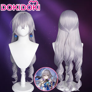 【US LOCAL SHIPPING 】DokiDoki Game  Honkai: Star Rail Cosplay Bronya Rand Wig Long Curly Grayish Purple