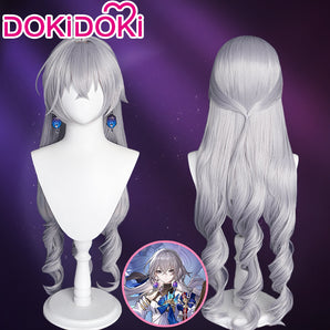 【US LOCAL SHIPPING 】DokiDoki Game  Honkai: Star Rail Cosplay Bronya Rand Wig Long Curly Grayish Purple