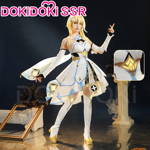 【Partially Ready For Ship】【7 Diffrent Lights】DokiDoki-SSR Game Genshin Impact Traveler Lumine Cosplay Costume Ying /Shoes