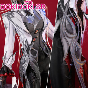 【Partially Ready For Ship】【Size S-2XL】DokiDoki-SR Game Genshin Impact Fontaine Fatui Harbinger Cosplay The Knave Arlecchino Costume / Shoes