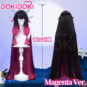 【US LOCAL SHIPPING 】 【120CM】DokiDoki Game Genshin Impact Fatui Harbinger Cosplay Wig Cosplay Columbina Wig Long Straight