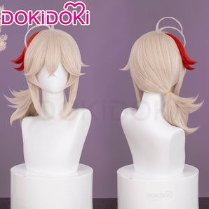 【US LOCAL SHIPPING 】DokiDoki Game Genshin Impact Cosplay Kazuha Wig Long Curly Red Wig Men