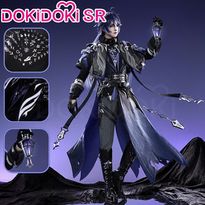 【Size S-3XL】DokiDoki-SR Game Genshin Impact Cosplay Flins Costume/ Light Prop Song of the Welkin Moon Kyryll Chudomirovich Flins