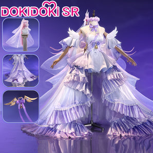 DokiDoki-SR Game Honkai Impact 3rd  Cosplay Elysia Costume Purple Dress Elegy of the Flower Doujin