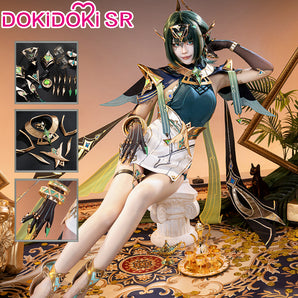 【Size S-3XL】DokiDoki-SR Game Genshin Impact Cosplay Nefer Costume Song of the Welkin Moon Nod Krai
