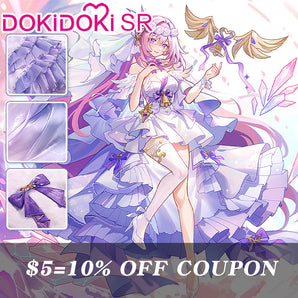 【Comfirmed】$5 Deposit =$10 Coupon DokiDoki-SR Game Honkai: Star Rail Cosplay Elysia Costume Purple Dress  Elegy of the Flower Doujin