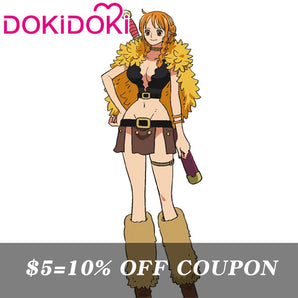 【POLL】$5 Deposit =10% OFF Coupon DokiDoki Anime Cosplay Orange Cape Costume Warland Kingdom Elbaf