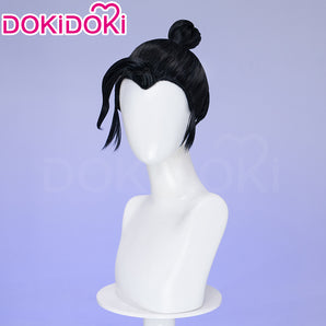 DokiDoki Movie Anime Cosplay Men Wig Short Black Hair Buns