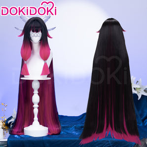 【US LOCAL SHIPPING 】 【120CM】DokiDoki Game Genshin Impact Fatui Harbinger Cosplay Wig Cosplay Columbina Wig Long Straight