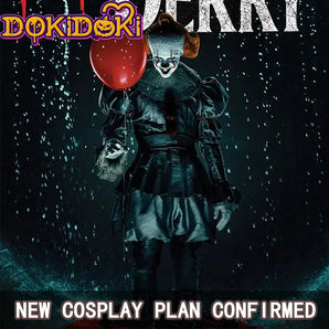 【Comfirmed】$5 Deposit =10% OFF Coupon DokiDoki Movie IT: Welcome to Derry Cosplay Joker Costume Black Suit Pennywise