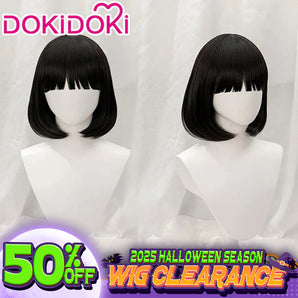 【Ready For Ship】DokiDoki Game Genshin Impact Cosplay Katheryne Wig Adventurers Association Catherine Short Black