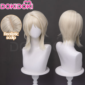 DokiDoki Game Cosplay Wig Short Light Blond Hair