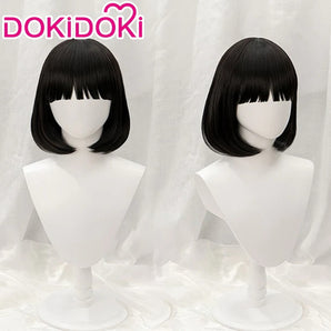 【Ready For Ship】DokiDoki Game Genshin Impact Cosplay Katheryne Wig Adventurers Association Catherine Short Black
